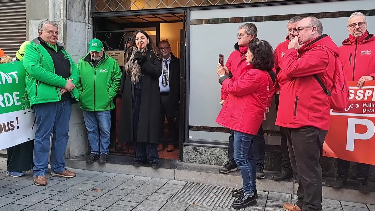 Manifestation des enseignants à Tournai