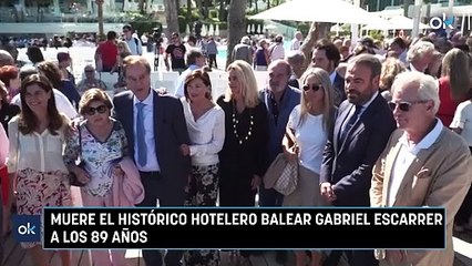 Muere el histórico hotelero balear Gabriel Escarrer a los 89 años