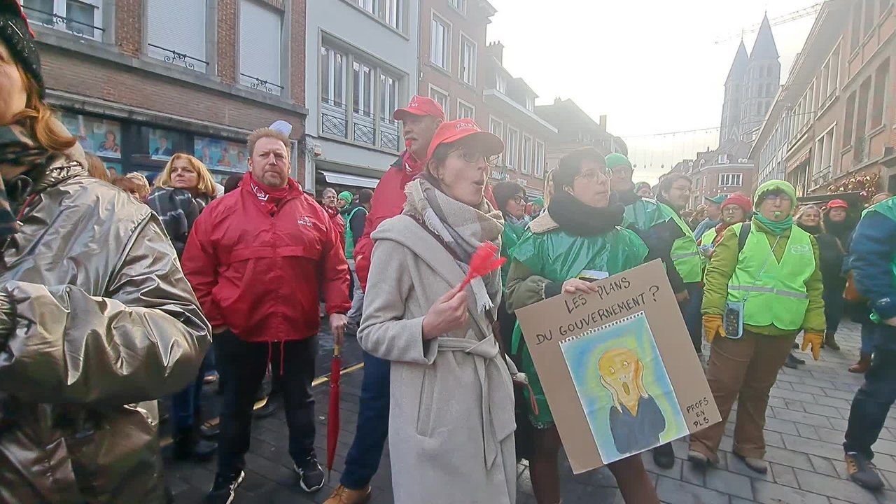 Manifestation des enseignants à Tournai