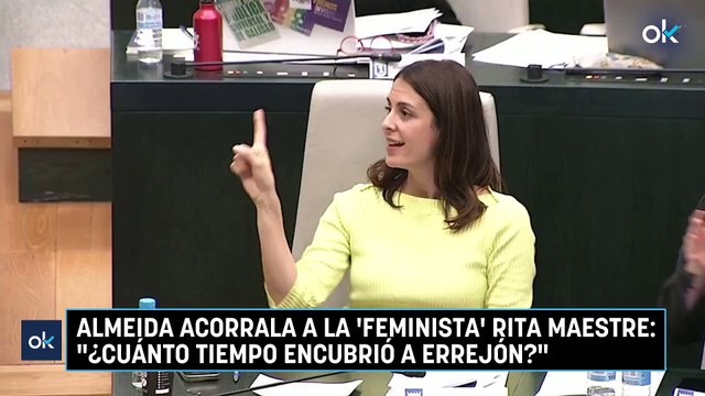 Almeida acorrala a la 'feminista' Rita Maestre: ¿Cuánto tiempo encubrió a Errejón?