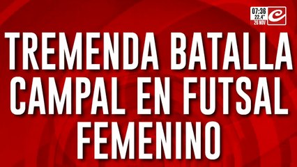 Impresionante batalla campal en futsal femenino termina con varios heridos