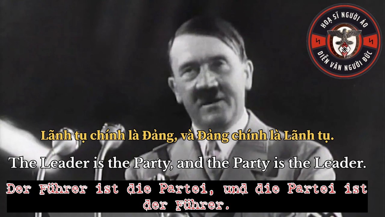 (Vietsub/Engsub) Hitler speech: Der Führer ist die Partei, und die Partei ist der Führer. (The Leader is the Party, and the Party is the Leader) 16 September 1935