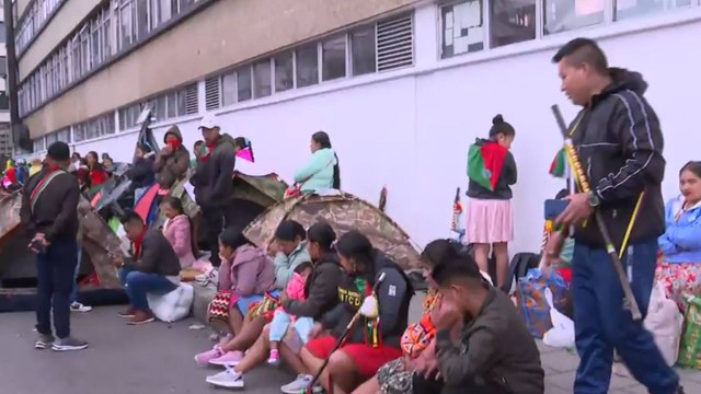 Miles de indígenas de la comunidad Emberá llegaron a Bogotá para hablar con el Gobierno