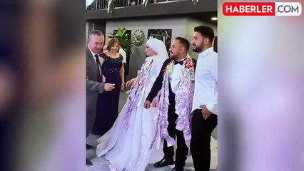 Takı töreni sırasında babası yaşındaki davetlinin yaptığı gelini utandırdı