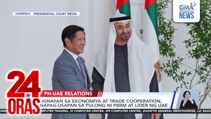 Ugnayan sa ekonomiya at trade cooperation, napag-usapan sa pulong ni PBBM at lider ng UAE | 24 Oras