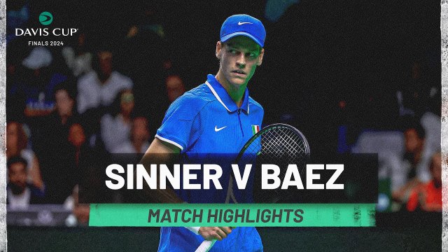 Sebastien Baez vs Jannik Sinner (2-6, 1-6) | Copa Davis 2024 | Cuartos de final