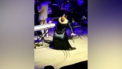 Sibel Can sahnede düştü