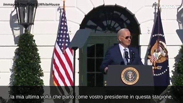 Ringraziamento, Biden: Essere presidente e' stato un onore