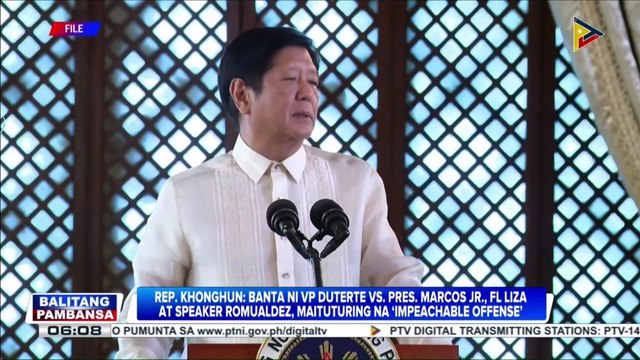 Rep. Khonghun: Banta ni VP Duterte vs. PBBM, FL Liza Marcos at House Speaker Romualdez, maituturing na ‘impeachable offense’