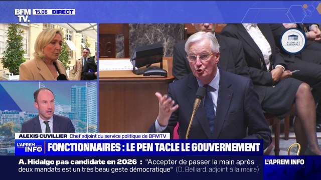 Aucun risque de 'shutdown' : Marine Le Pen accuse le gouvernement de fausses informations en agitant le risque du non-paiement des fonctionnaires en cas de censure