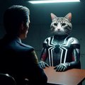 Spider Cat AI Interrogated_ A High-Tech Mystery in the Police Station    _cutecat    _funny  _cute(360P)