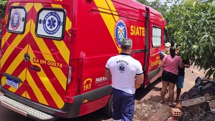 Homem cai de telhado no Jardim Alvorada e tem fratura no rosto