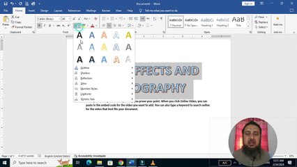 How To Use Text Effect in Microsoft Word 2019