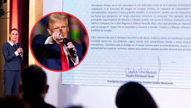 Claudia Sheinbaum responde al 25% de aranceles que Donald Trump impondrá a México: No es con amenazas