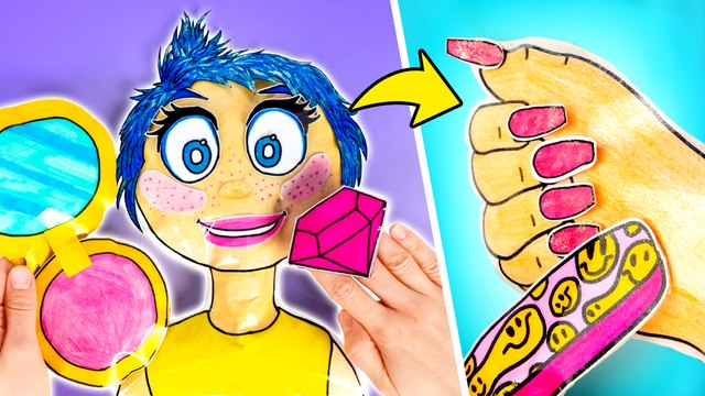 Soins de beauté faits maison, maquillage et tenue pour Joy || Vice-versa 2 || Bricolages en papier