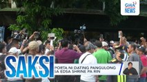 Mga tagasuporta ni dating Pangulong Duterte, nasa EDSA Shrine pa rin | Saksi