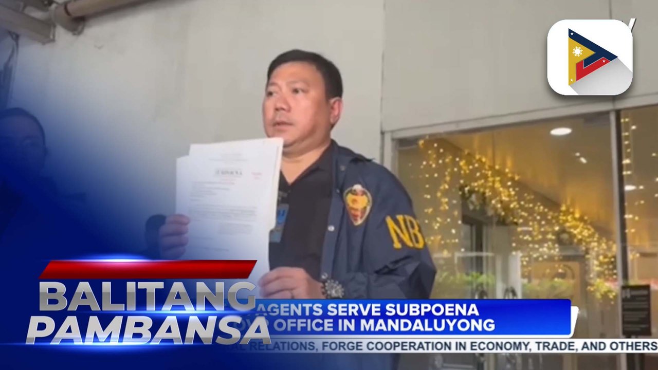 NBI agents served subpoena to OVP office in Mandaluyong