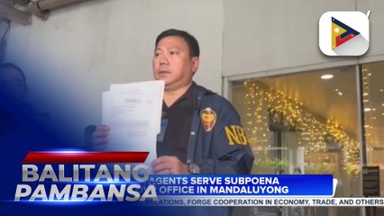 NBI agents served subpoena to OVP office in Mandaluyong