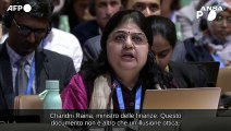 Cop29, l'India si oppone al documento approvato a Baku