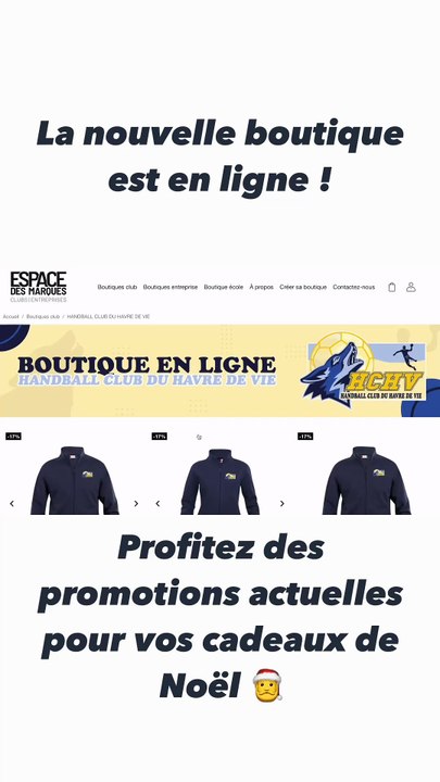 Nouvelle boutique en ligne ! lien : https://www.espace-des-marques-clubs.com/99-handball-club-du-havre-de-vie
