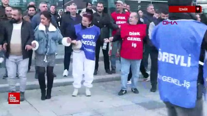 İzmir Bayraklı'da işçiler grevde: Çöpler sokaklara taştı