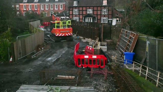 Bewdley Flood defences up and ready.