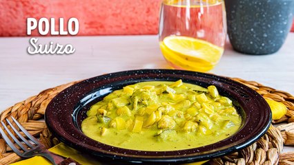 Pollo suizo cremoso: Receta fácil con salsa verde y queso