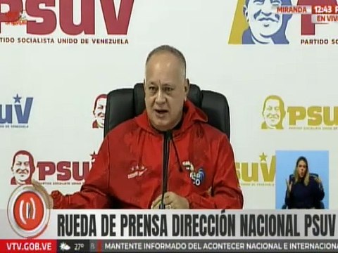 Vpdte. del PSUV Cabello convoca a una gran cantata popular en todas las plazas Bolívar del país
