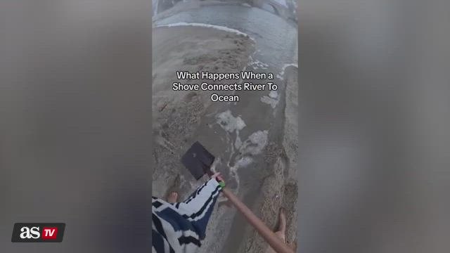 Surfers shock the world by connecting river to ocean with paddle in viral 28M-view video