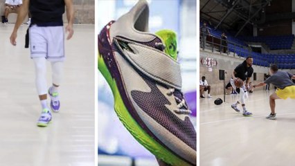 Curry sale a entrenar con el nuevo calzado de De'Aaron Fox: ''Así se luce este par''