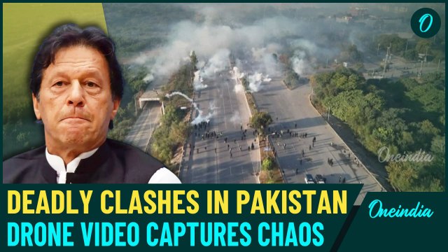 VIDEO| Pakistan Protests: Drone Footage Shows Clashes as Police Fire Tear Gas at Imran's Supporters