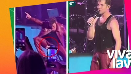 David Bisbal sufre accidente con su ropa durante concierto