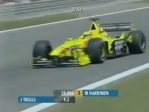 F1 – Jarno Trulli (Jordan Mugen Honda V10) lap in qualifying – Spain 2000