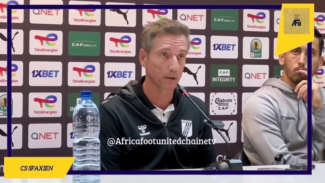 #COUPEDELACAF 🏆 : Conférence de presse d'avant match du #CSSfaxien ⚫⚪🇹🇳 avant son match contre le #CSConstantine 🟢⚫🇩🇿 ⚽🔥🔥