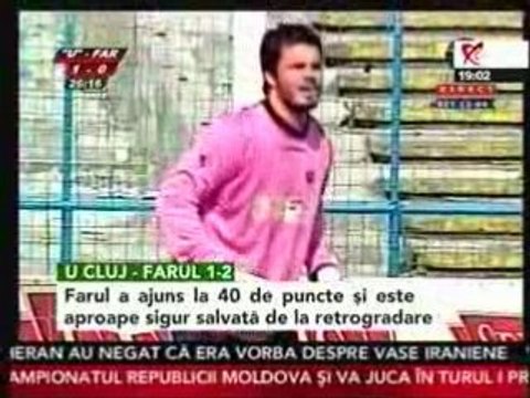 U Cluj 1 - 2 Farul C-ta (Et. 32, 26.04.2008) Rezumat meci