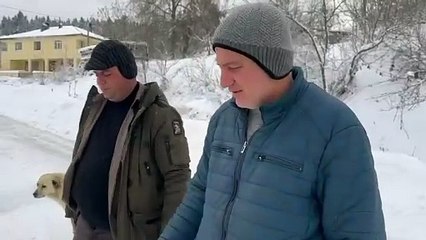 Kapanan yolları açan ekipler, can dostları unutmadı