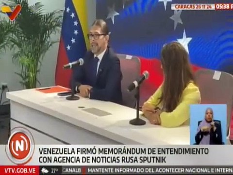 Venezuela firma convenio con la agencia de noticias rusa Sputnik