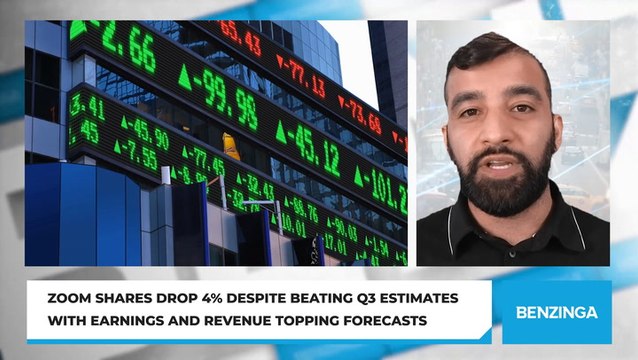Zoom Shares Drop 4% Despite Beating Q3 Estimates With Earnings and Revenue Topping Forecasts