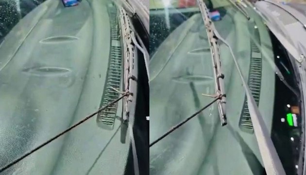 Driver found operating broken windscreen wipers with shoelaces