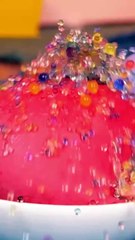 WOW😻 He Put Beads and Water inside Balloon🎈 #shorts