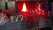 900mm 220v 2000w SK15 ruby infrared heat lamps are working in the blowing machines