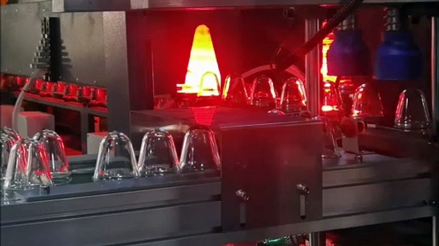 900mm 220v 2000w SK15 ruby infrared heat lamps are working in the blowing machines