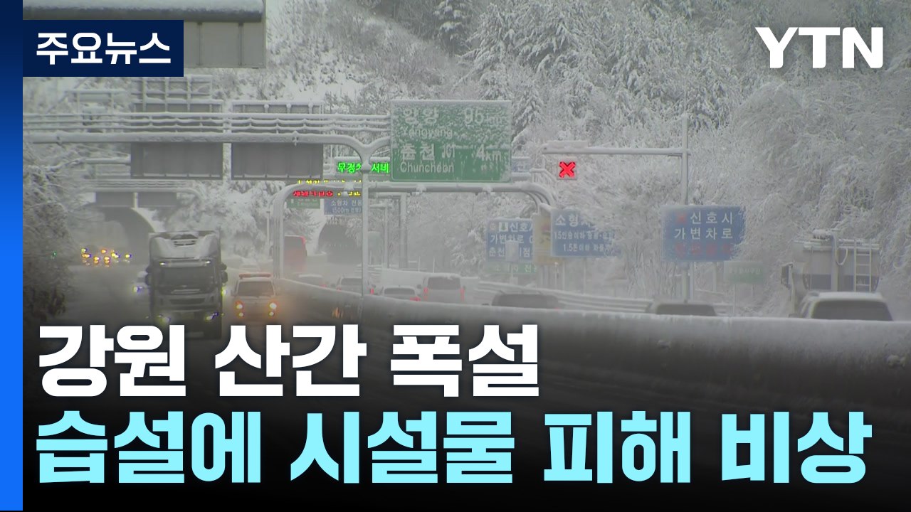 강원 산간 폭설...습설에 시설물 피해 비상 / YTN