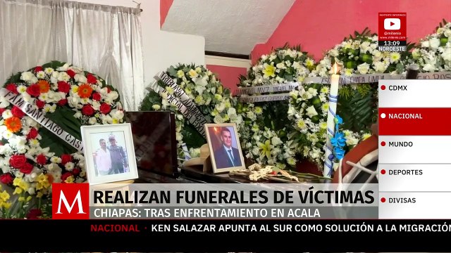 Realizan funeral de las víctimas del enfrentamiento durante un bloqueo carretero en Chiapas
