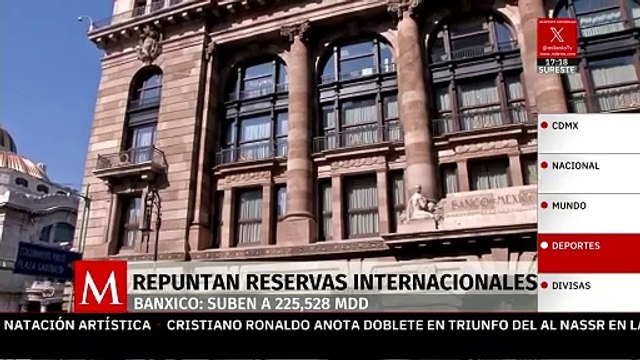 Reservas internacionales del Banco de México repuntan a 224 mil 528 millones de