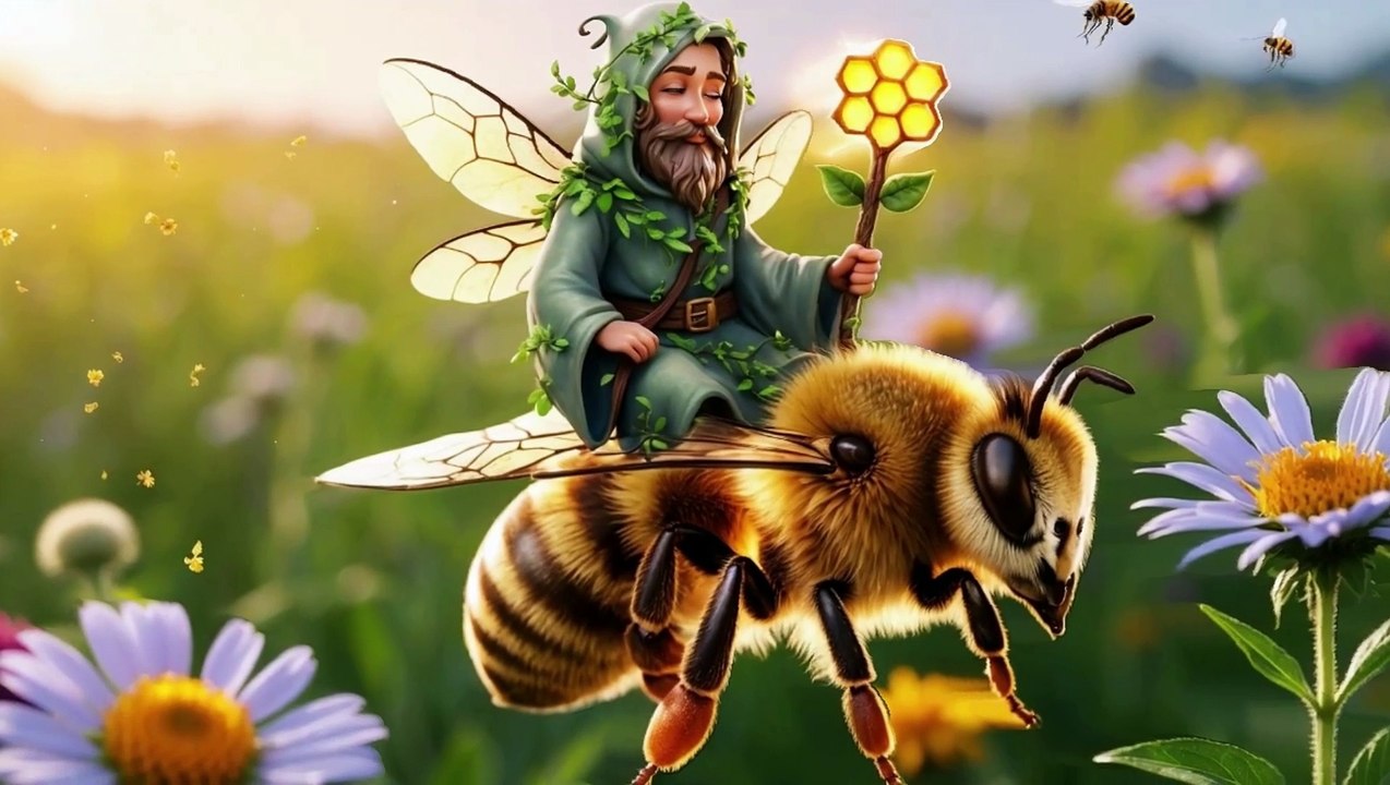 Druid on a Honeybee-animation cartoons