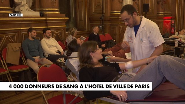 4.000 donneurs de sang à l'hôtel de ville de Paris