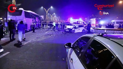 Terminalden çıkış yapan otobüse otomobil çarptı: 1 ölü