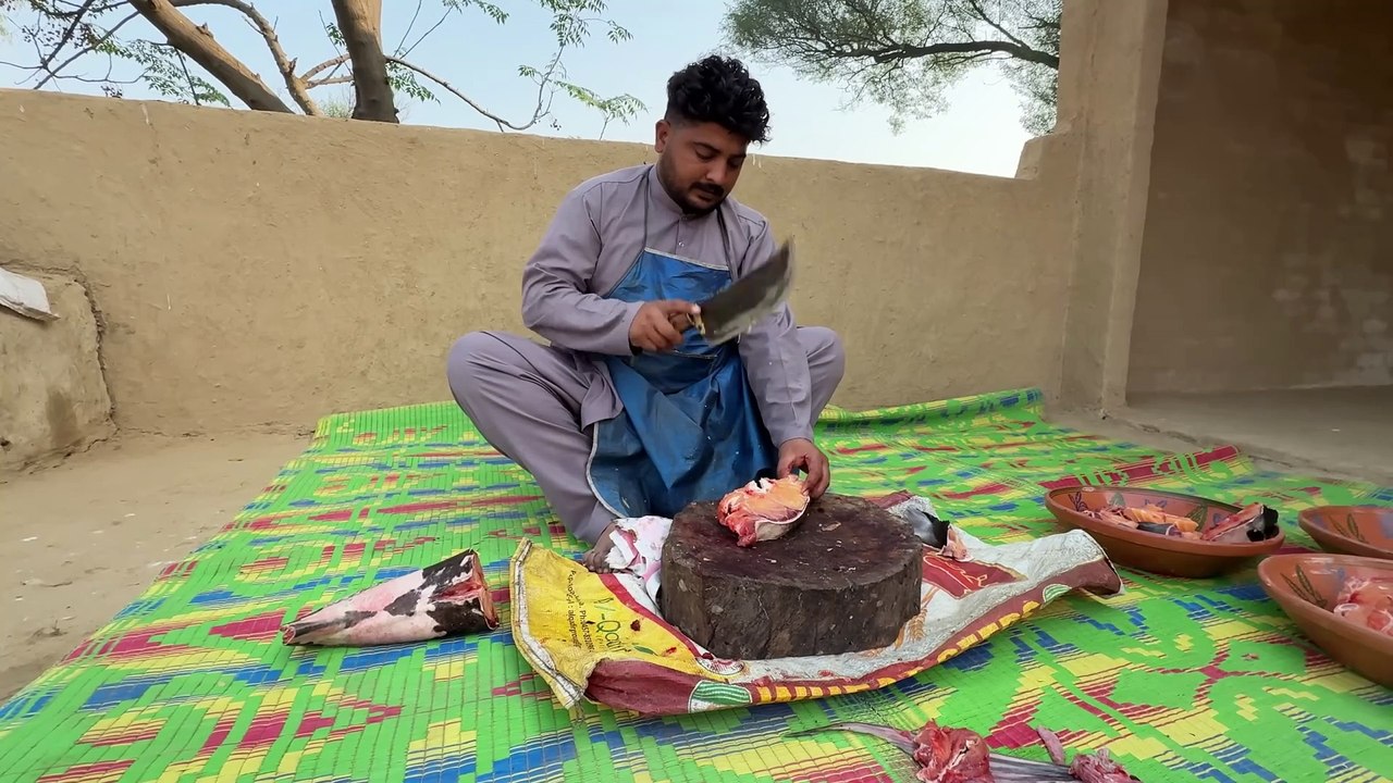 68 Pounds Big Catfish   Huge Fish Cutting and Cooking   Giant Catfish Fry   Village Food Secrets