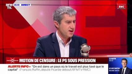 François Ruffin refuse l’idée d’un “gouvernement technique” qui peut “produire une montée de l’extrême droite”